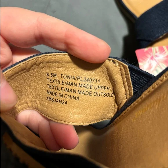 TOMMY BAHAMA Navy Blue Tonia Heeled Sandals Womens Size 8.5 - Picture 7 of 9